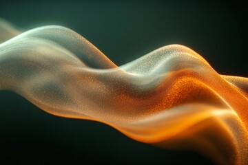 Poster - Flowing abstract patterns with shimmering hues in soft light create a sense of movement and tranquility