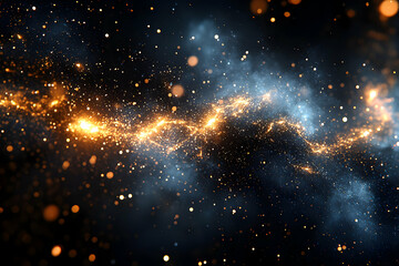 Wall Mural - Cosmic energy flow, nebula background, abstract art
