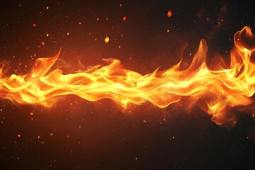 Poster - Bright flames dance in the darkness, illuminating the void with fierce energy and captivating beauty