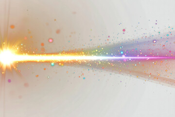Wall Mural - png light effect with a rainbow background sparkle glowing.