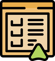 Poster - Online order tracking system is displaying boxes representing items and a progress indicator showing current status