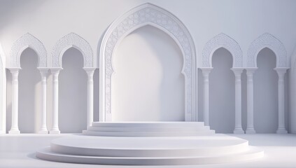 Aufkleber - White Islamic Arch Podium, Interior, Display