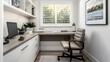 © pete99 - Modern home office corner desk, window, plant