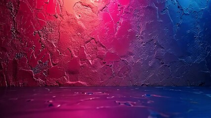 Poster - Abstract Neon Wall Background: Pink and Blue Gradient
