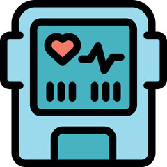 Poster - Portable heart rate monitor displaying heartbeat and rhythm on its screen, ideal for fitness tracking and health monitoring