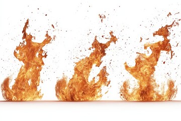 Poster - Flames dancing in an intense display of fire with vibrant colors and dynamic shapes creating an energetic atmosphere