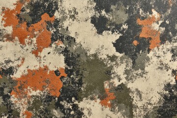 Poster - Colorful abstract texture with earthy tones and vibrant patches creating a striking visual effect indoors