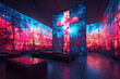 © Sung Hwan Kim - cross in digital worship space