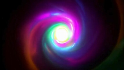 Poster - Vibrant abstract light swirling in dynamic colors creates mesmerizing illumination with colorful vortex and core effect.