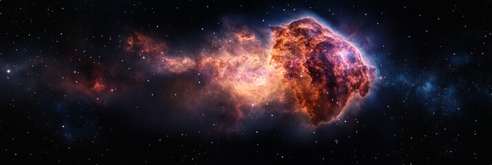 Leinwandbilder - Abstract Nebula Art Vibrant Cosmic Gas Clouds and Dust Patterns - Sci-Fi Concept Designs and Immersive Space Experiences