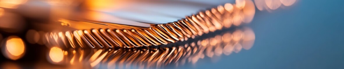 Aufkleber - Retro Chic Inspiration Copper-Toned Mechanical Typewriter Keys on Reflective Surface - Vintage Aesthetic for Creative Marketing and Design Content