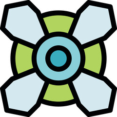 Poster - Rotating drone propellers generating clean energy, symbolizing future technology and sustainable power