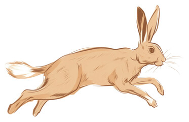 Wall Mural - PNG Rabbit drawing animal mammal.