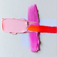 Poster - Vibrant Pink Vertical Streak Abstract on Textured Surface for Modern Art Decor Dynamic Visuals and Bold Design in Digital Marketing and Interior Styling