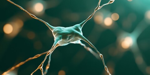 Aufkleber - Futuristic Neural Art Interface Metallic Neuron Network on Abstract Digital Backdrop for Advanced Tech Engagement and AI Research Visualization in Professional Sectors