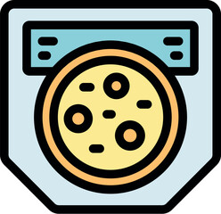 Poster - Petri dish containing yellow culture medium is placed inside an incubator for growing microorganisms