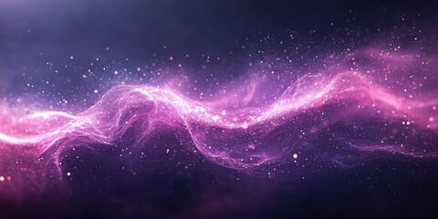 Poster - A mesmerizing abstract image of swirling pink and purple light, evoking feelings of wonder, tranquility, and cosmic beauty.