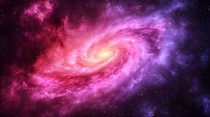 vibrant pink and purple spiral galaxy nebula cosmic background