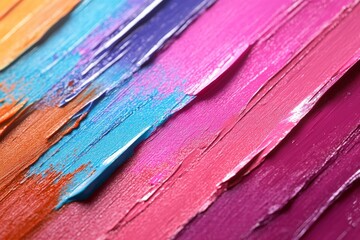 Poster - Vibrant abstract art with blended colors showcasing texture and creativity in a close-up view