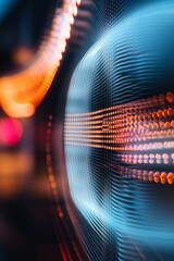 Fototapete - Futuristic LED Digital Display Dynamic Light Patterns and Textures for Tech-Savvy Spaces - Enhance Modern Retail and Marketing Environments with Interactive Visual Solutions