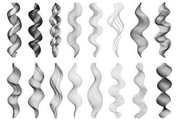Poster - Intricate patterns of flowing lines displayed in a modern artistic composition