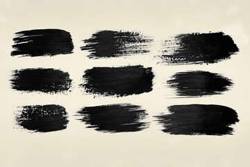 Aufkleber - Black paint strokes create a textured background for art projects and design work