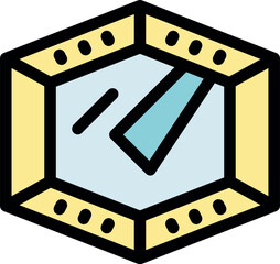 Poster - Hexagonal quality control stamp with check mark, symbolizing product approval and certification