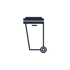 Aufkleber - Trash or Delete icon symbol vector sign isolated on white background illustration for graphic and web design