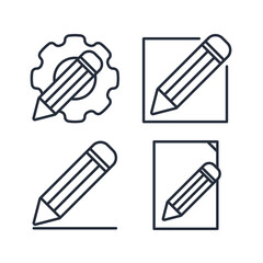 Aufkleber - Edit or Pencil icon symbol vector sign isolated on white background illustration for graphic and web design