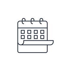 Leinwandbilder - Calendar icon symbol vector sign isolated on white background illustration for graphic and web design