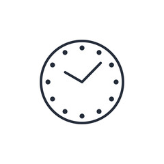 Poster - Clock Time icon symbol vector sign isolated on white background illustration for graphic and web design
