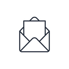 Fototapete - Envelope Mail icon symbol vector sign isolated on white background illustration for graphic and web design