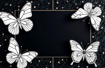 Poster - background with butterflies