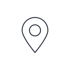 Poster - Location Pin icon symbol vector sign isolated on white background illustration for graphic and web design