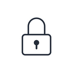 Poster - padlock icon symbol vector sign isolated on white background illustration for graphic and web design