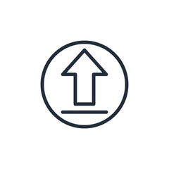 Aufkleber - Upload icon symbol vector sign isolated on white background illustration for graphic and web design