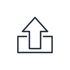 Aufkleber - Upload icon symbol vector sign isolated on white background illustration for graphic and web design