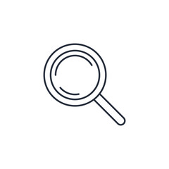 Poster - Magnifying glass icon symbol vector sign isolated on white background illustration for graphic and web design