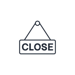 Poster - Close icon symbol vector sign isolated on white background illustration for graphic and web design