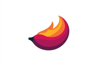 Poster - Creative design of a colorful flame depicting vibrant shades of red, orange, and yellow against a plain background