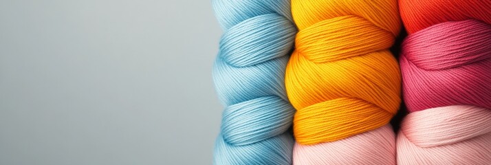 Aufkleber - Vivid Textile Harmony Multicolored Threads on Grey for Corporate Diversity and Inclusion Campaigns - HR Branding and Cultural Cohesion