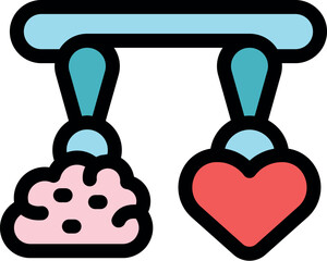 Poster - Mobile illustrates the balance between heart and brain, representing emotional intelligence