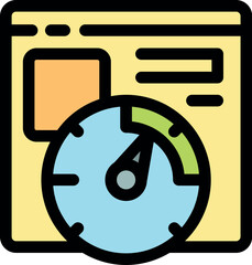 Poster - Speedometer is measuring website loading time and performance speed test