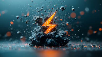 Poster - Dynamic technological lightning storms over digital landscapes a stunning visual exploration of energy and innovation in a futuristic environment