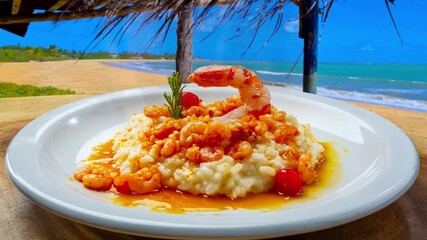 Wall Mural - Shrimp risotto, Italian cuisine