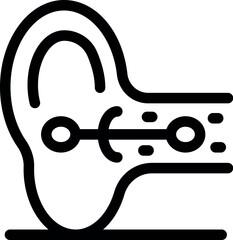 Poster - Bone conduction headphones sending vibrations directly through the bones of the skull to the inner ear, bypassing the eardrum