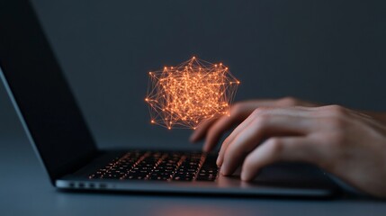 Poster - Digital Finance Immersion Minimalist Workspace with Glowing Crypto Icons and Blockchain Overlay - FinTech Evolution for Efficient Investment Strategies and Collaborative Platforms