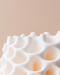 Leinwandbilder - Tactile Printing Showcase Textured White Prototype for Gadget Design in Soft Gradient - Modern Additive Manufacturing and Sustainable Innovation