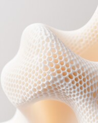 Leinwandbilder - Contemporary Organic Aesthetic Textured -Printed Gadget Prototype in Soft Gradient - Additive Manufacturing for Sustainable Small Business Innovation