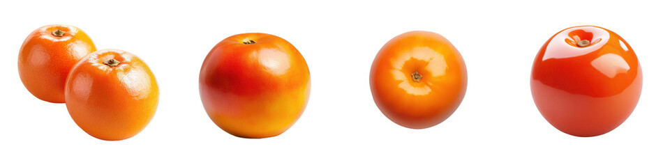 Poster - Fresh oranges and apples arranged on a white background showcasing their vibrant colors and natural textures